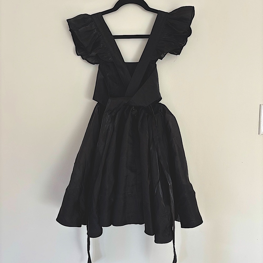 Elegant Black Babydoll Dress - Picture 3 of 7